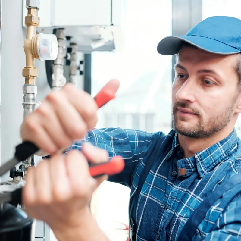 plumber working on a project