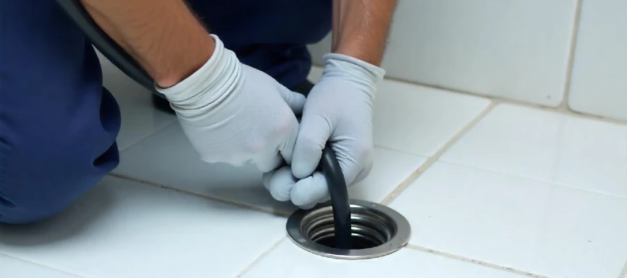 unclogging a shower drain