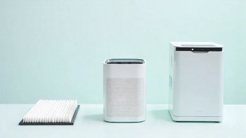 air filter, air purifier, and air cleaner in a line