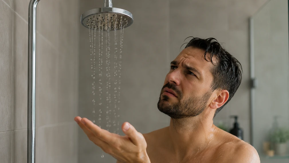 Puzzled under a gentle shower